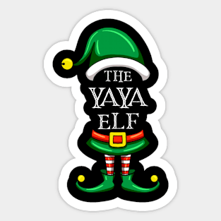 The Yaya Elf Matching Family Christmas Pajama Sticker